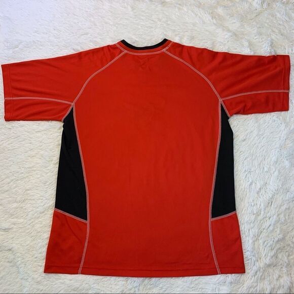 NBA TX 3 Cool Red Chicago Bull’s V-Neck Shirt Size Large - Picture 2 of 10